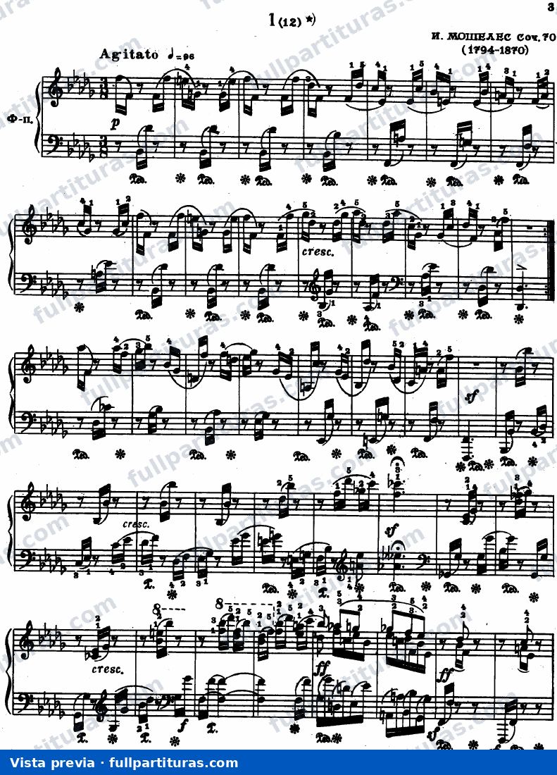 Doce estudios Op. 70 — preview