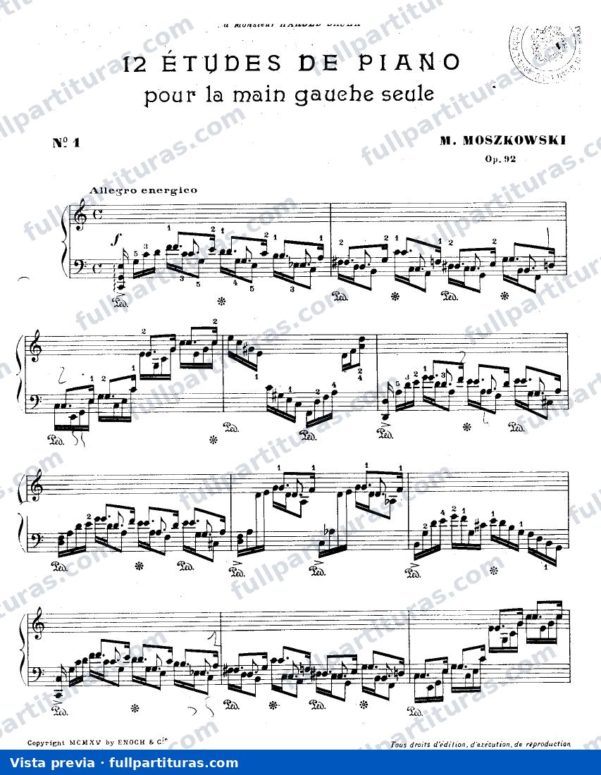 12 Estudios para la mano izquierda Op. 92 — preview