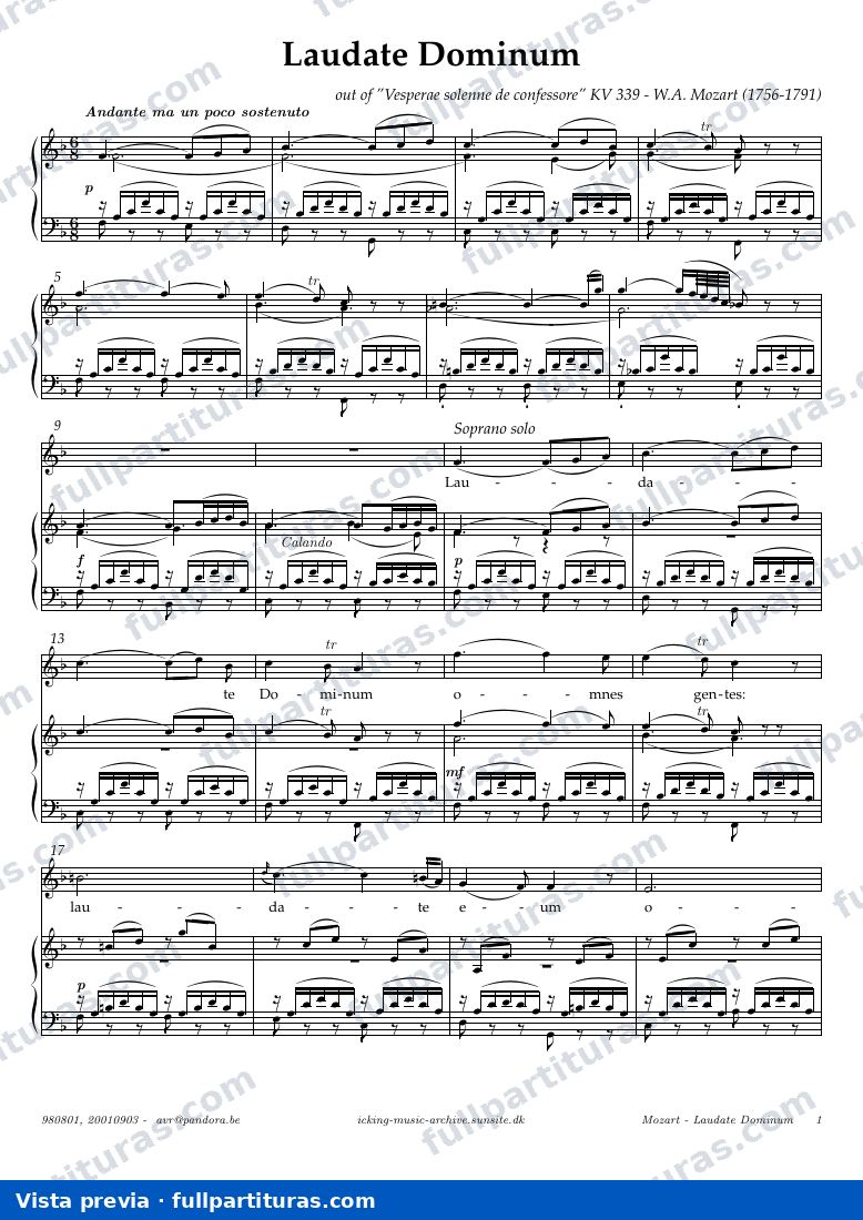 Con acompañamiiento de piano: Laudate Dominum — Vorschau