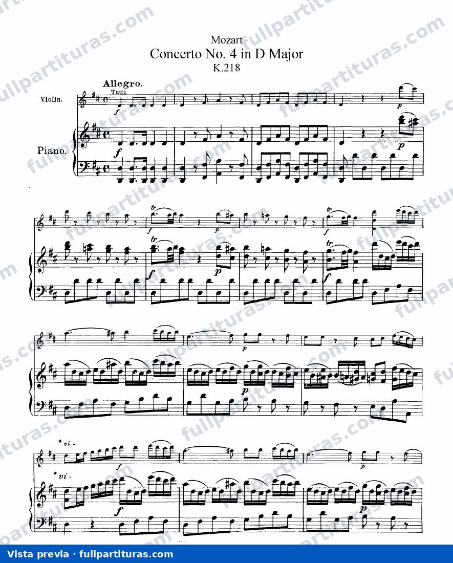 Para instrumentos de cuerdas: Reducción para violín y piano — Vorschau