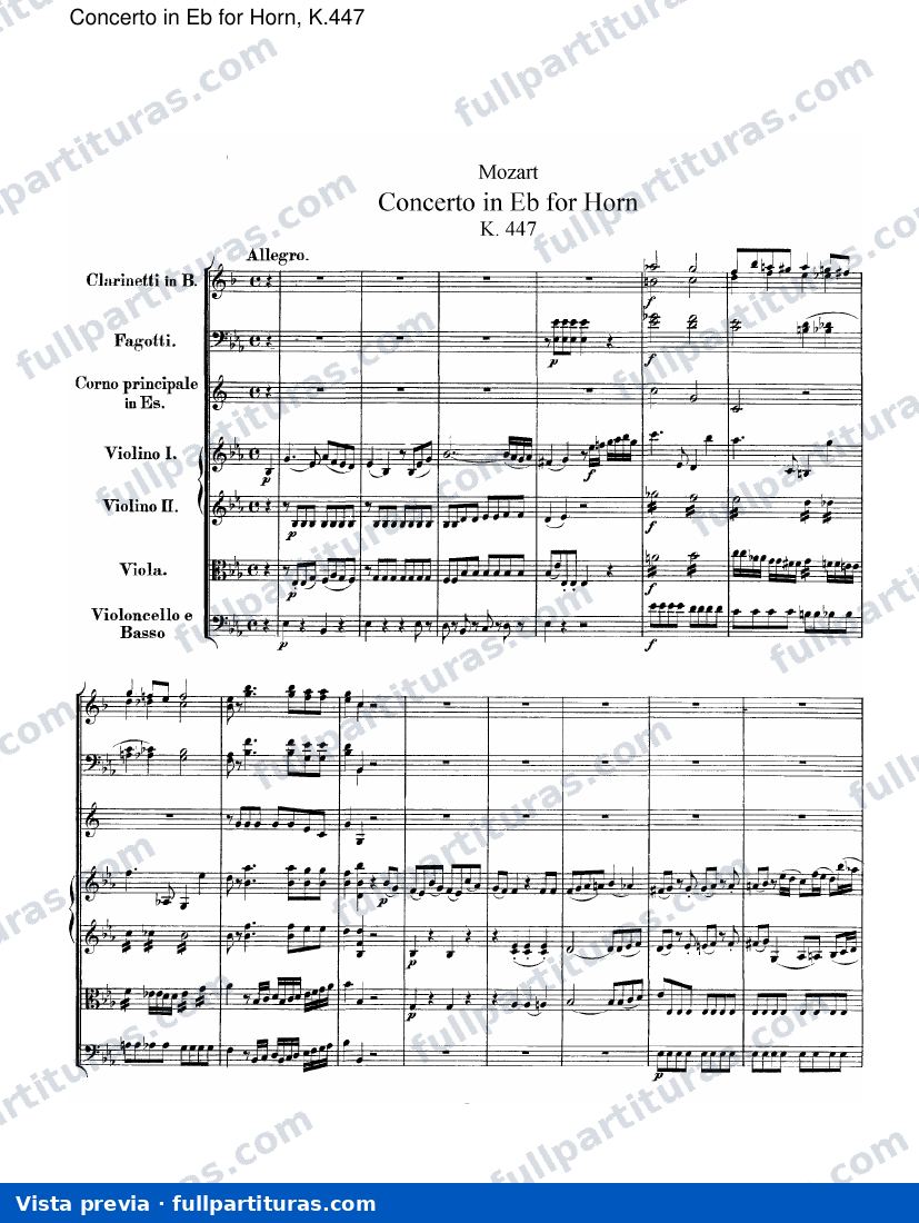 Concierto en Eb para Trompa, Kv.447 — preview