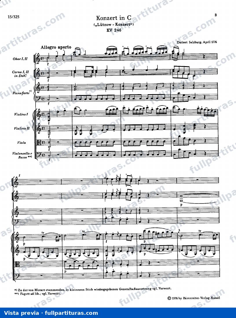 Concierto Nº 8 Kv 246 — preview