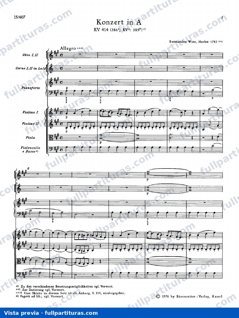Concierto Nº 12 Kv 414 — preview