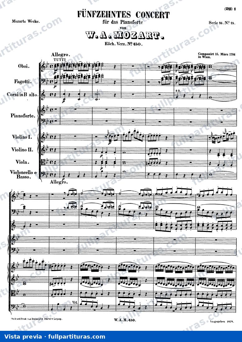 oncierto para Piano No.15, K.450 — Vorschau