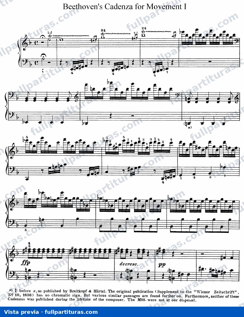 Cadenza del Concierto Nº 20 Kv.466 - (Beethoven)) — preview