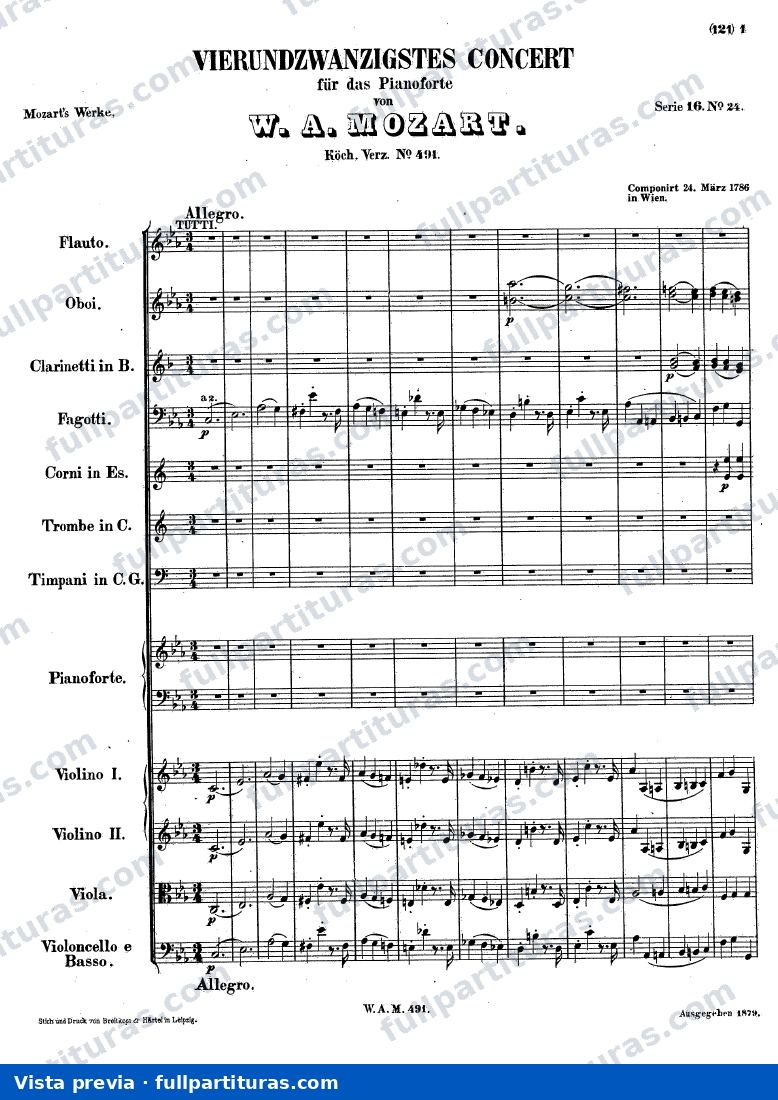 Concierto Nº 24, Kv. 491 — preview