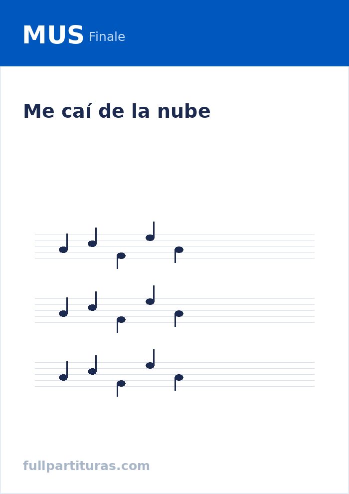 Me caí de la nube — anteprima