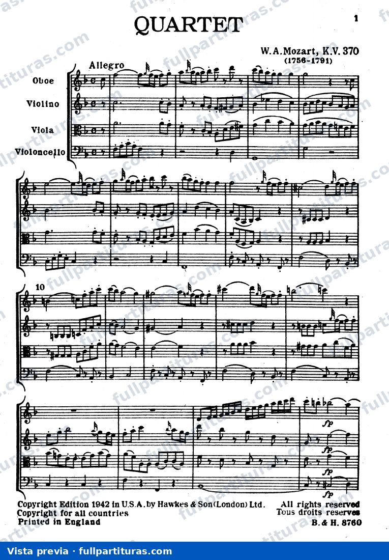Cuarteto con oboe K. 370 — preview