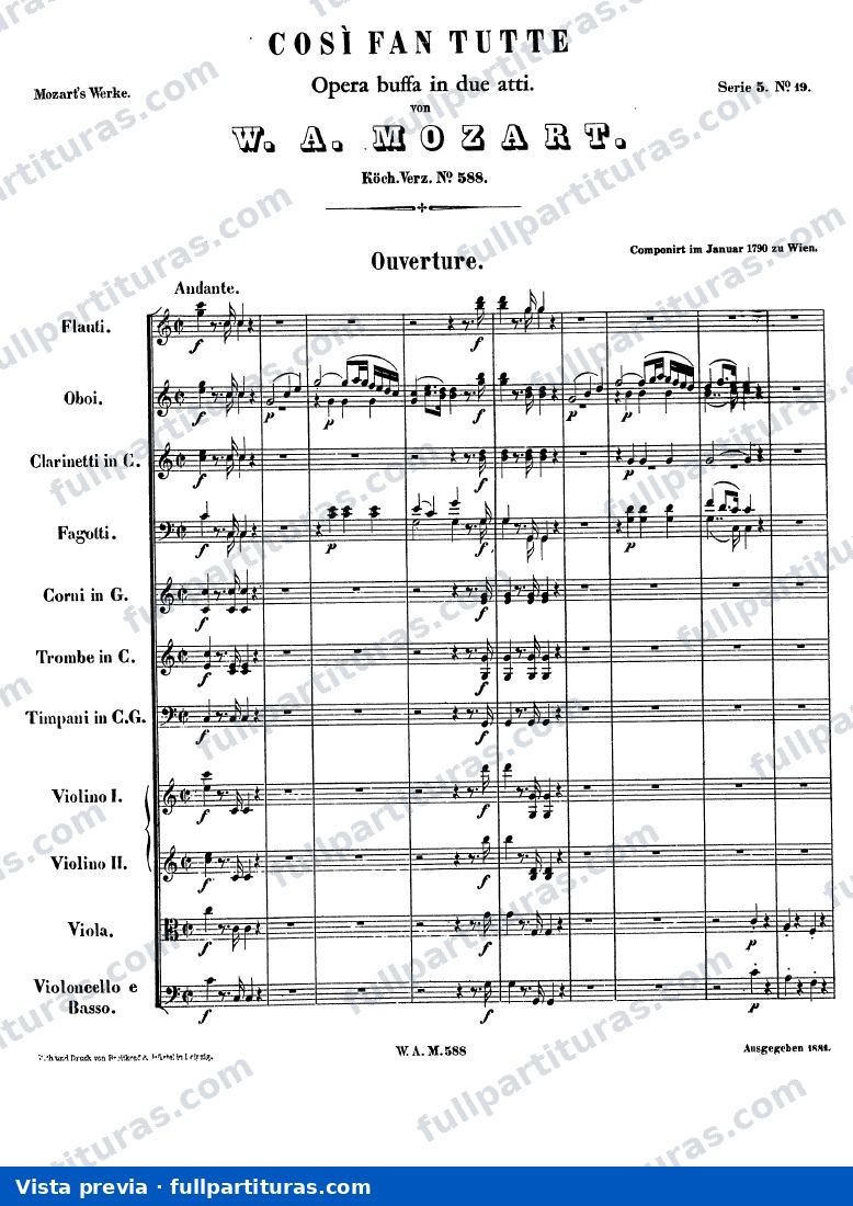 Cosi fan Tutte: Overture — preview