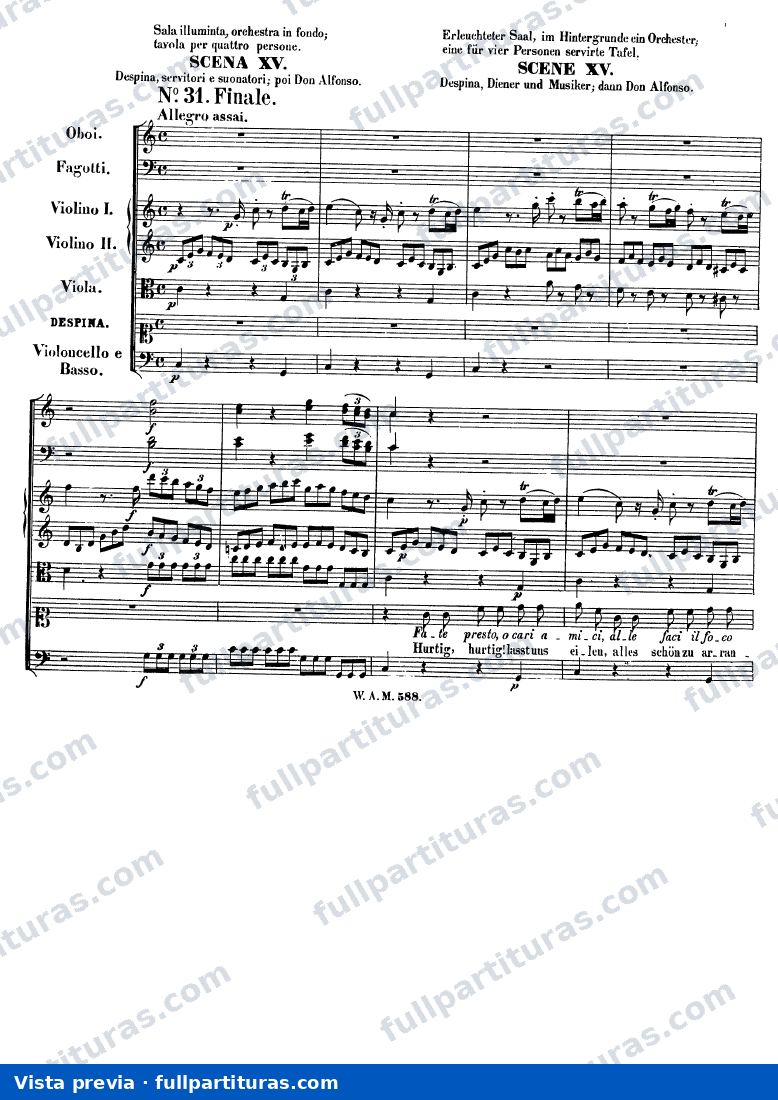 Cosi fan Tutte: Acto II, Escenas 14–17 (Final) — preview