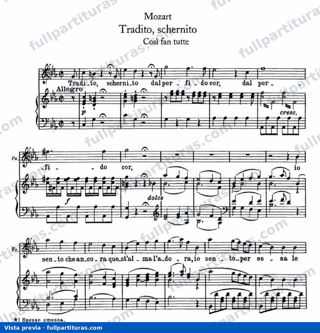 Tradito schernito — preview