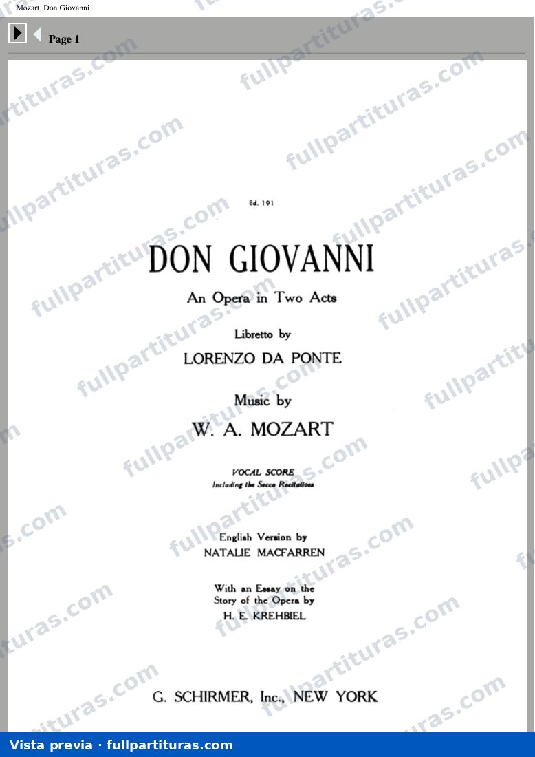 Don Giovanni: Acto 1 — preview