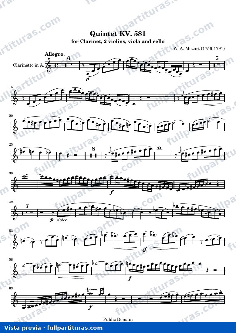 Parte del clarinete — preview