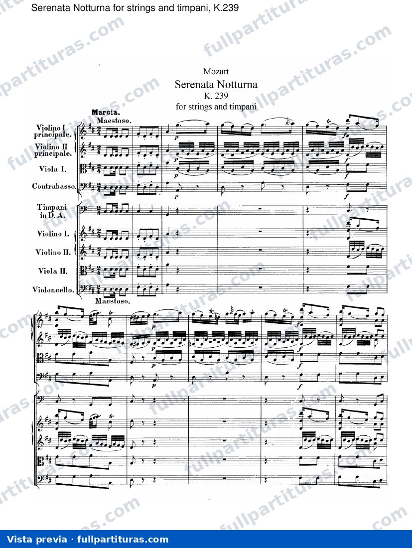 Rondos: Serenata para cuerdas y timpani, Kv.239 — preview