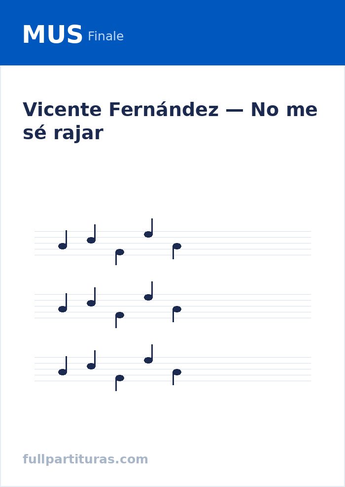 No me sé rajar — vista previa