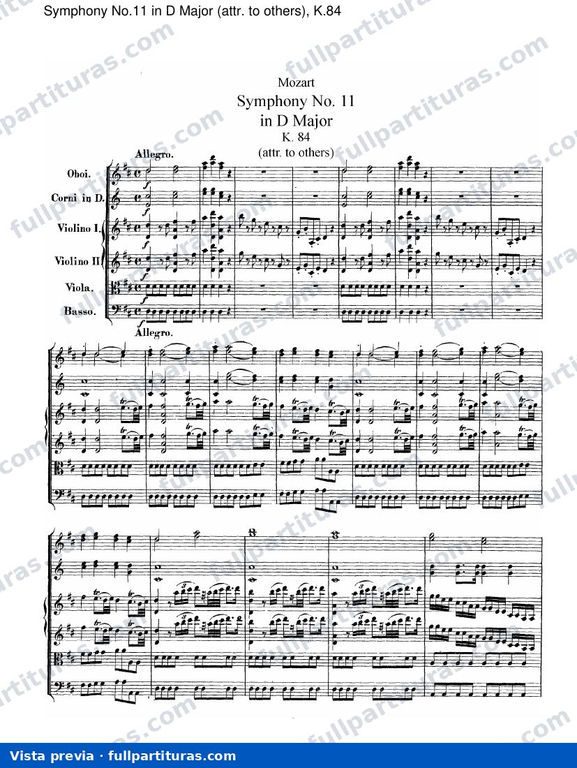 Sinfonía No.11 en D mayor — preview