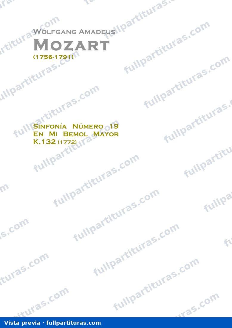 Sinfonía No.19 en Eb mayor, Kv.132 — preview