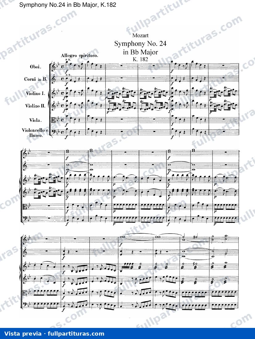 Sinfonía No.24 en Bb mayor, Kv.182 — preview