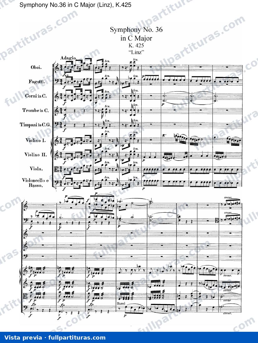 Sinfonía No.36 en C mayor (Linz), Kv.425 — preview