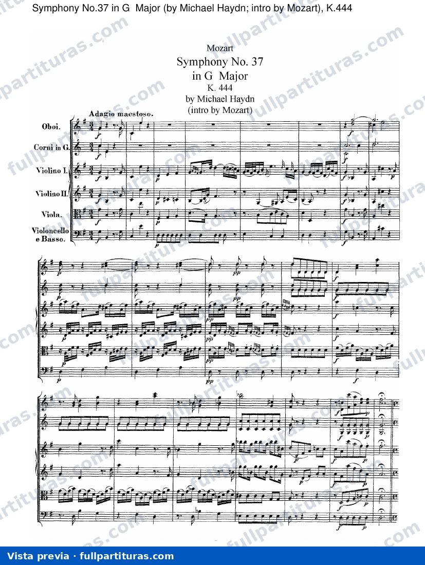 Sinfonía No.37 en G mayor (M. Haydn; intr. Mozart) Kv.444 — preview