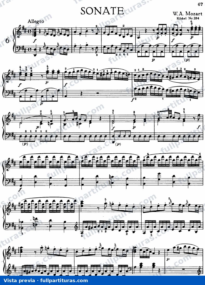 Sonata KV 284 — preview