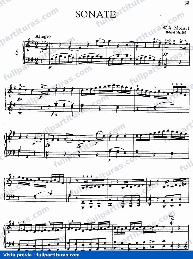 Sonata KV 283 — preview