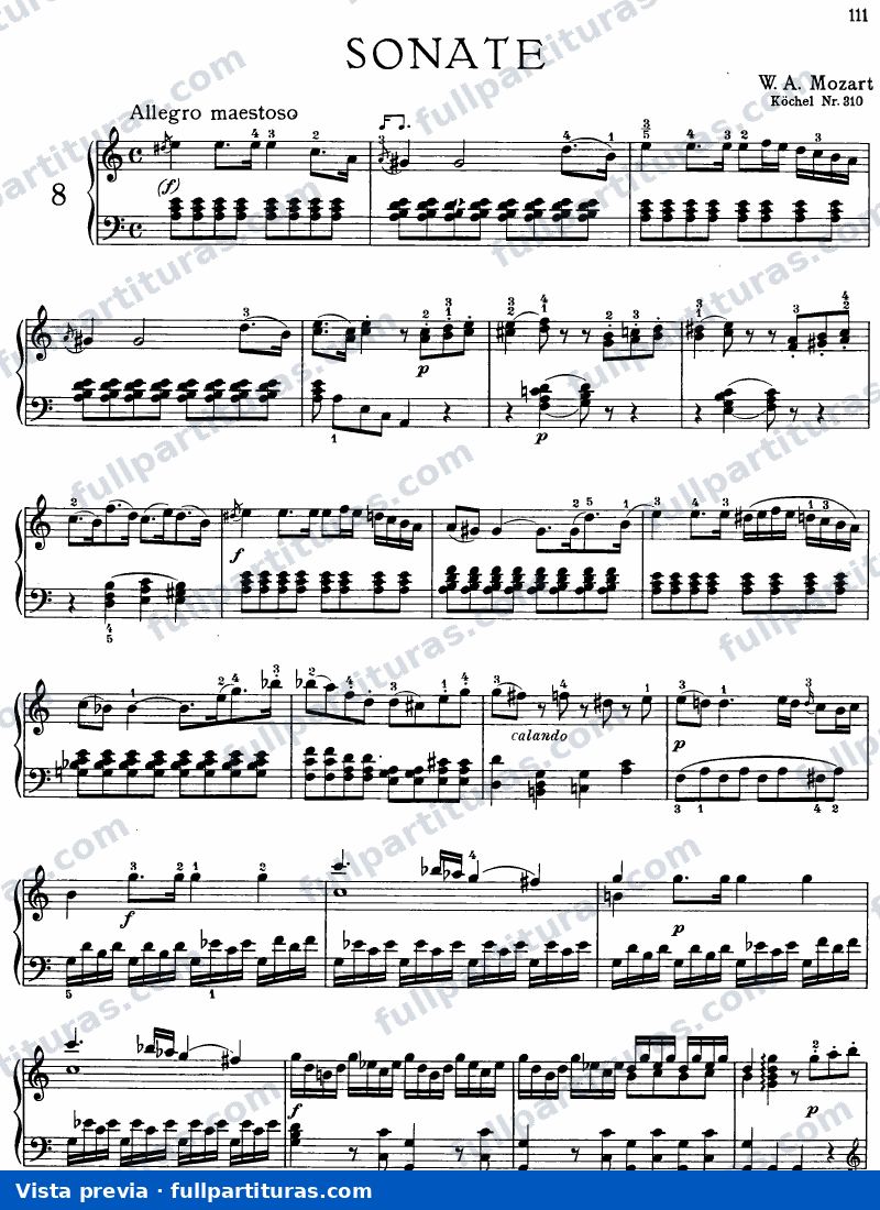 Sonata KV 310 — preview