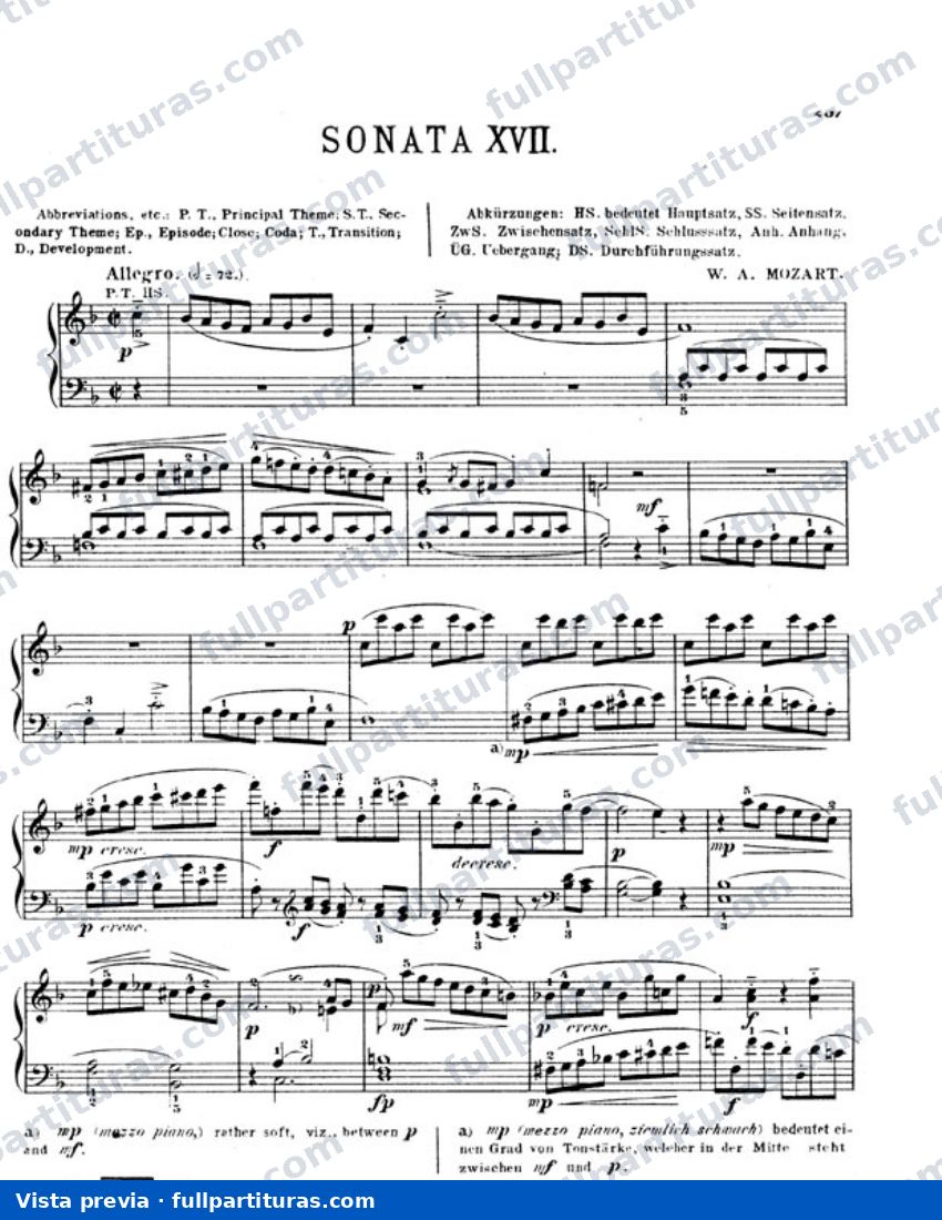 Sonata KV 533 — preview