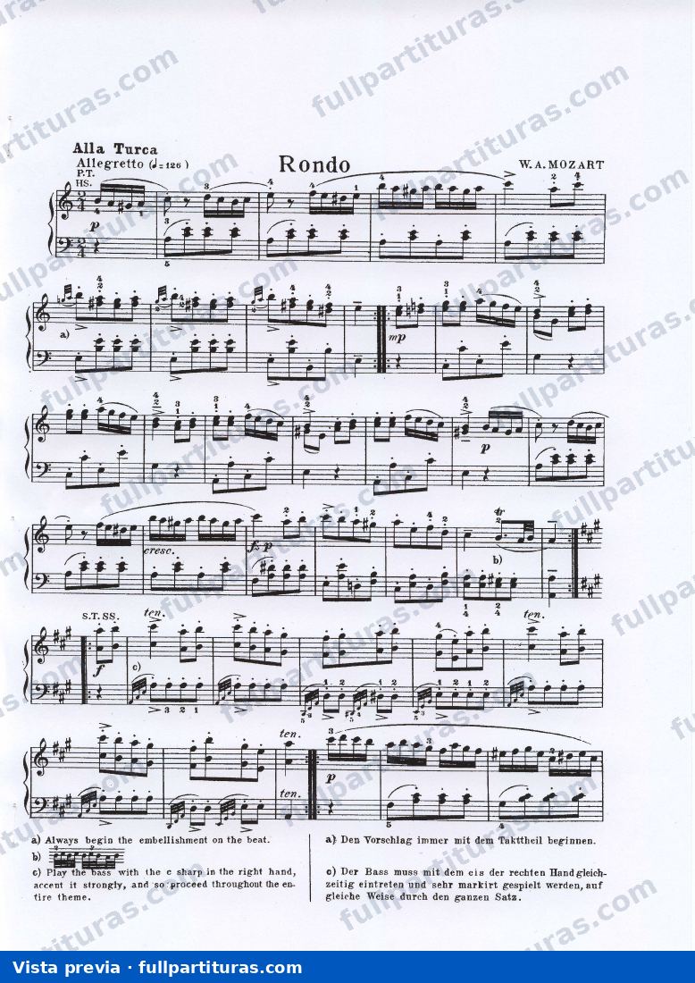Rondo alla Turca — vista previa