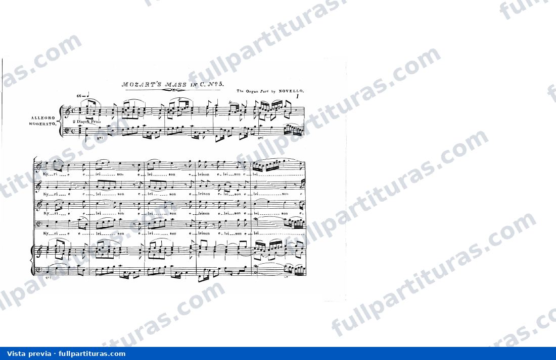 Missa Brevis Kv.220 con acc. de piano — preview