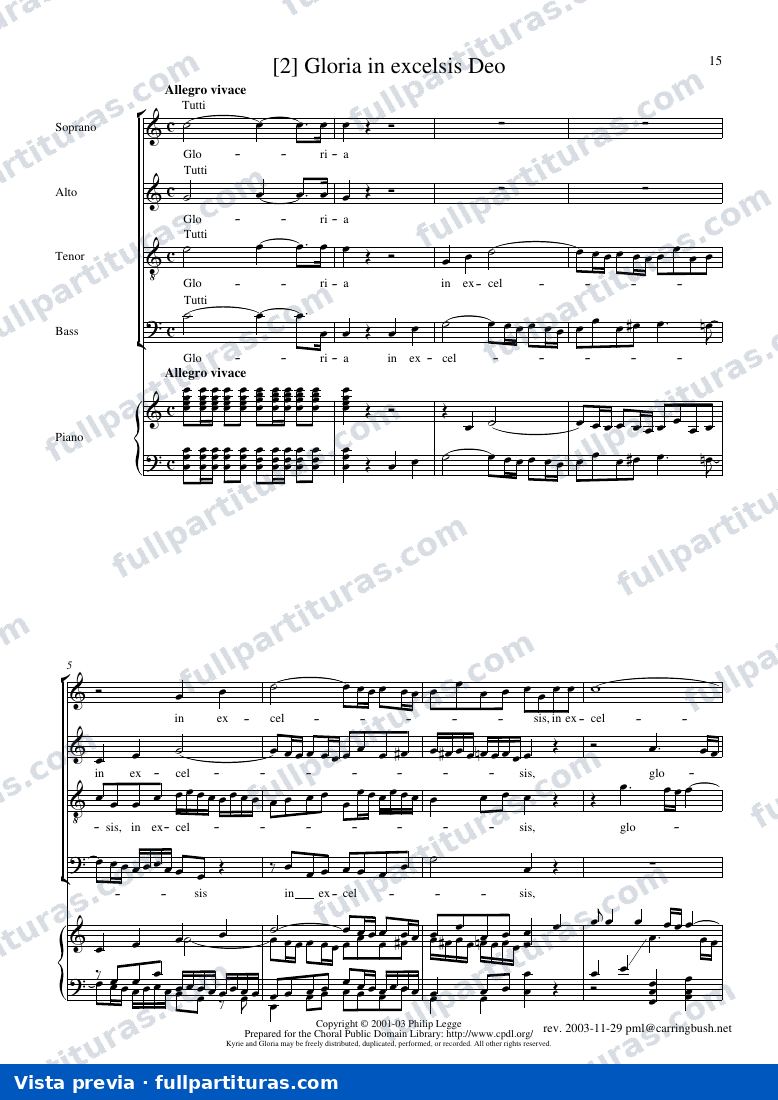 Versión 2 con acompañamiento de teclado: Gloria en Excelsis Deo — preview