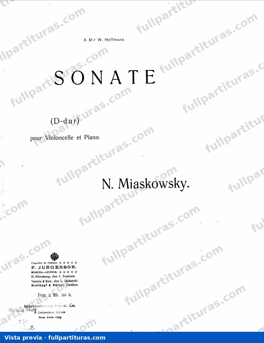 Cello Sonata No.1, Op.12 — preview