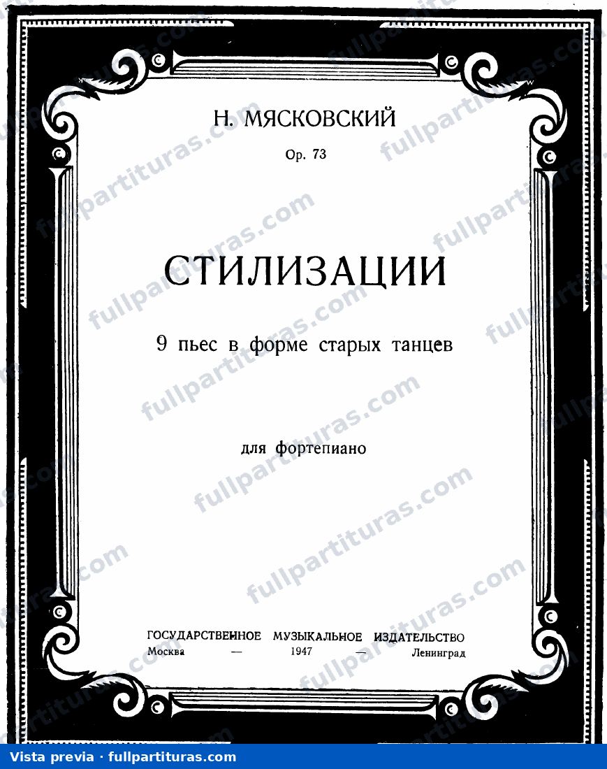 9 Piano Pieces, Op.73 — preview