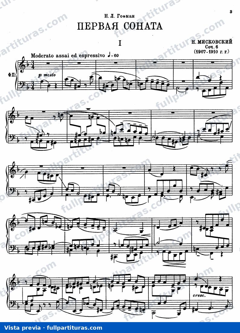 Piano Sonata No.1, Op.6 — preview