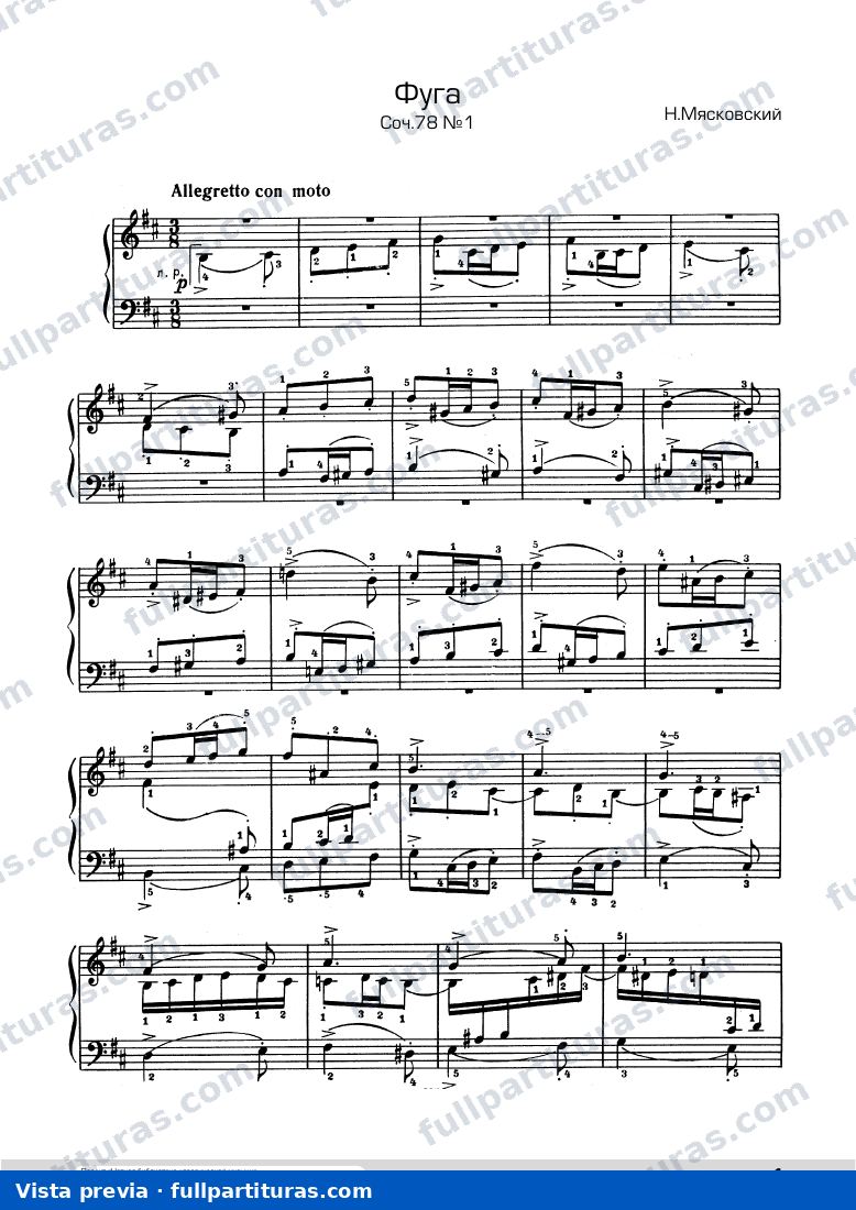6 Polyphonic Sketches, Op.78 (nº 1) — preview
