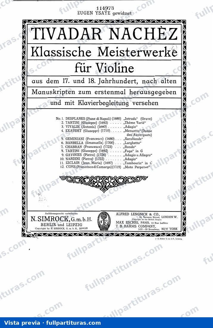 Adagio from a Violin Concerto — preview