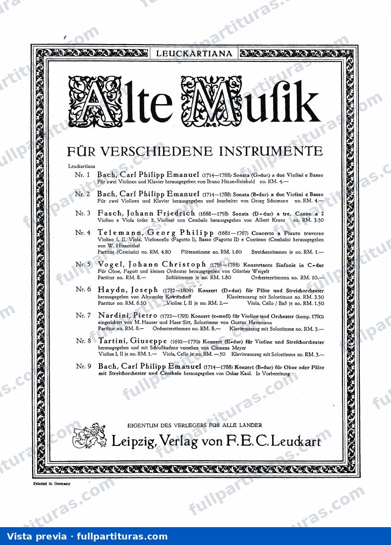 Violin Concerto in E minor — preview