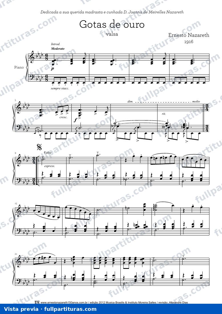Gotas de Ouro (piano) — vista previa