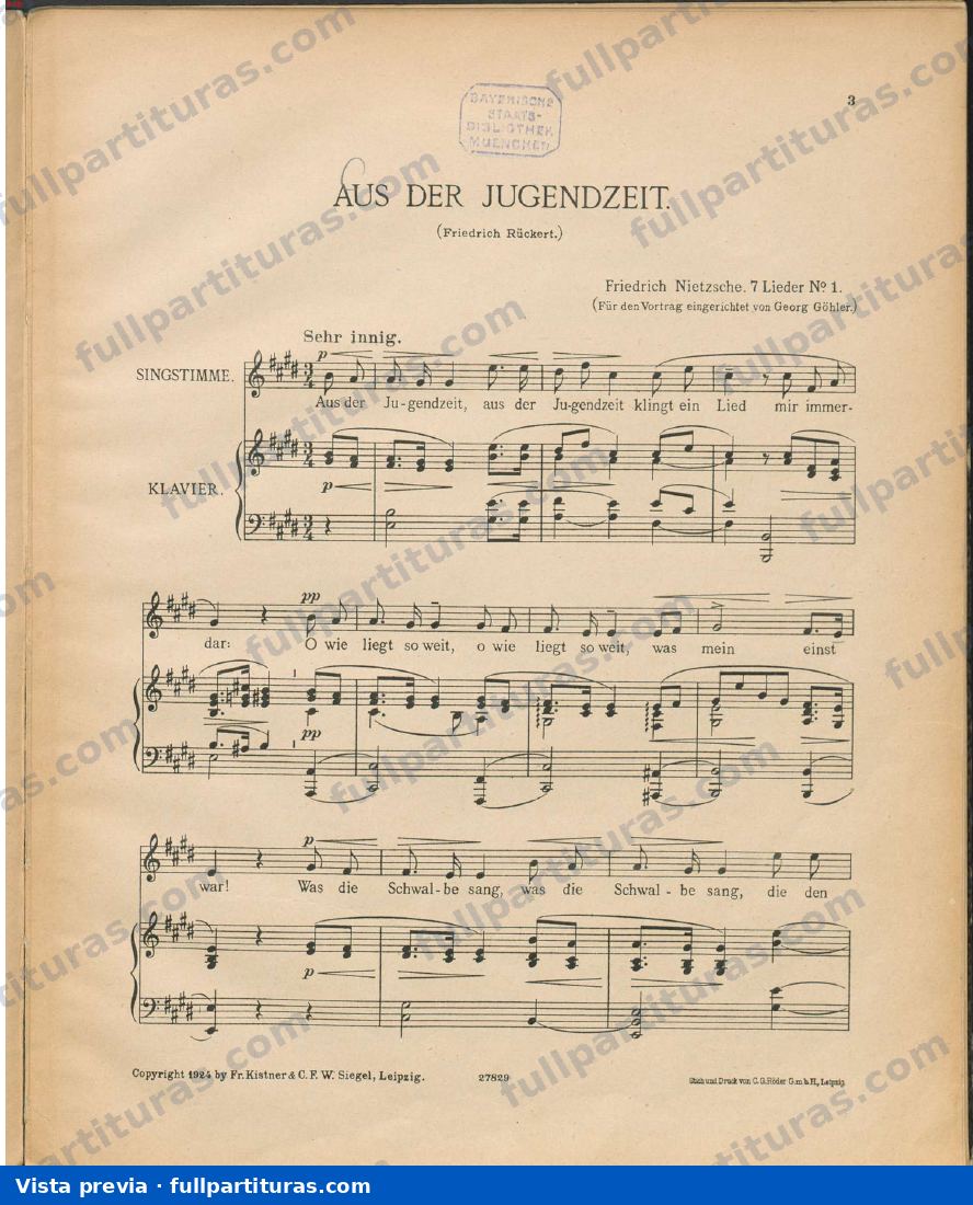 Aus Der Jugendzeit — preview