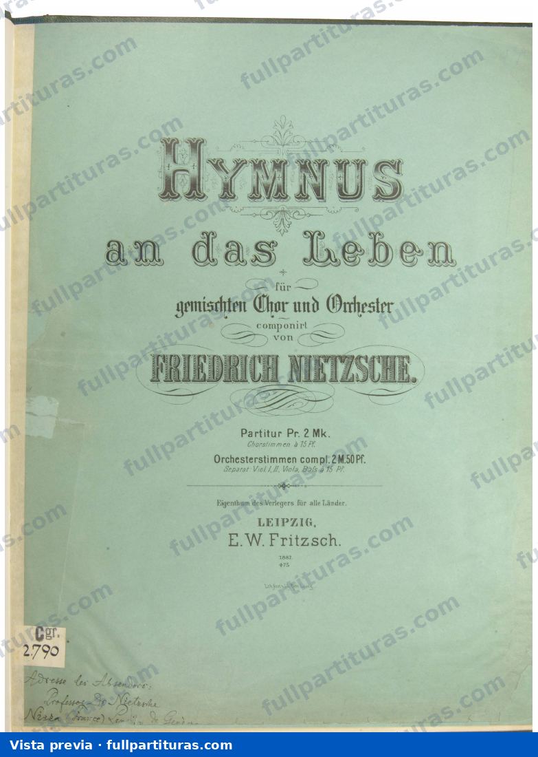 Hymnus an das Leben — preview