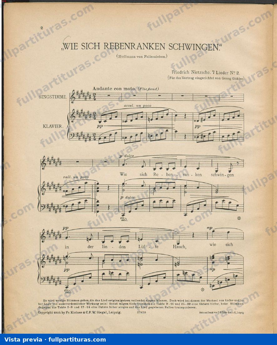 Wie Sich Rebenranken Schwingen — preview