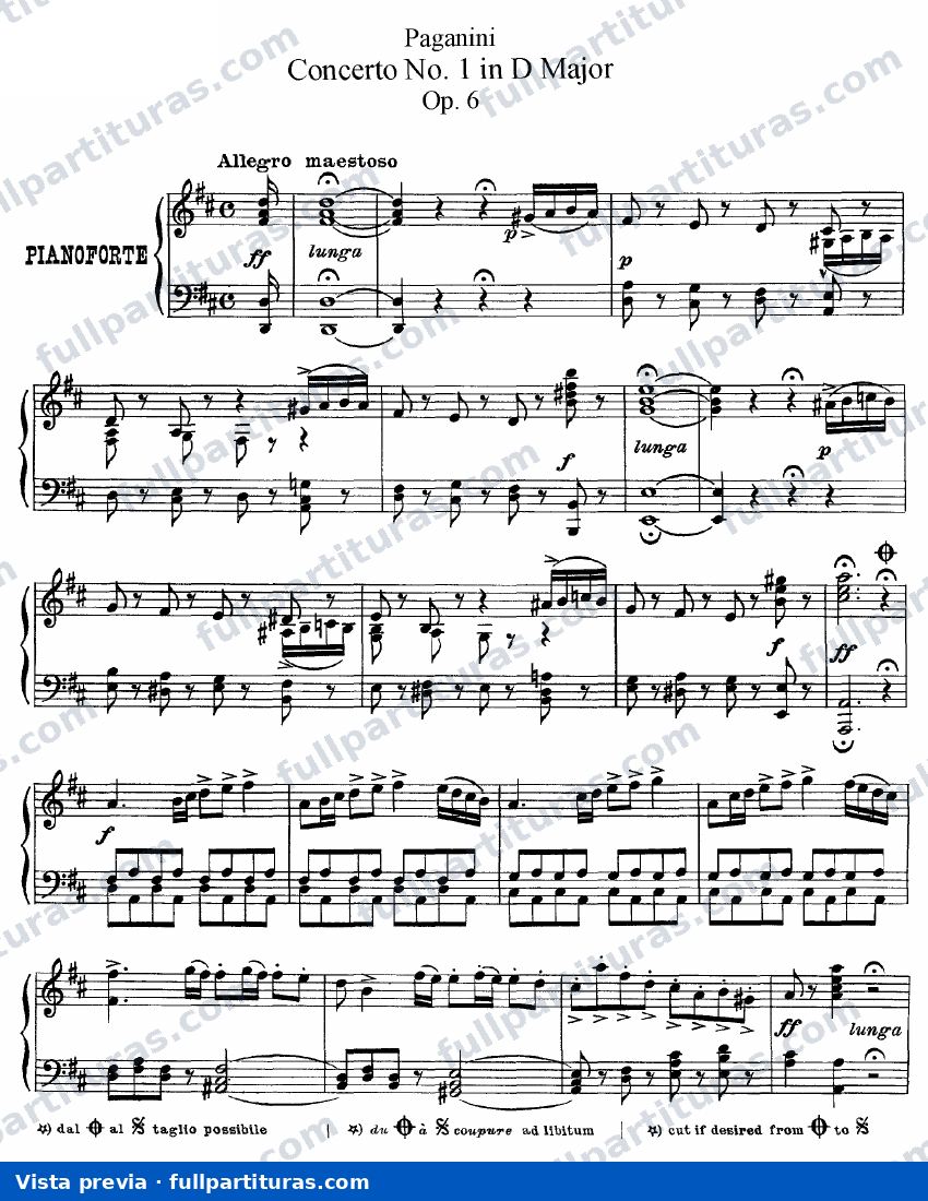 Concierto Nº 1 para Violín y Orquesta — preview