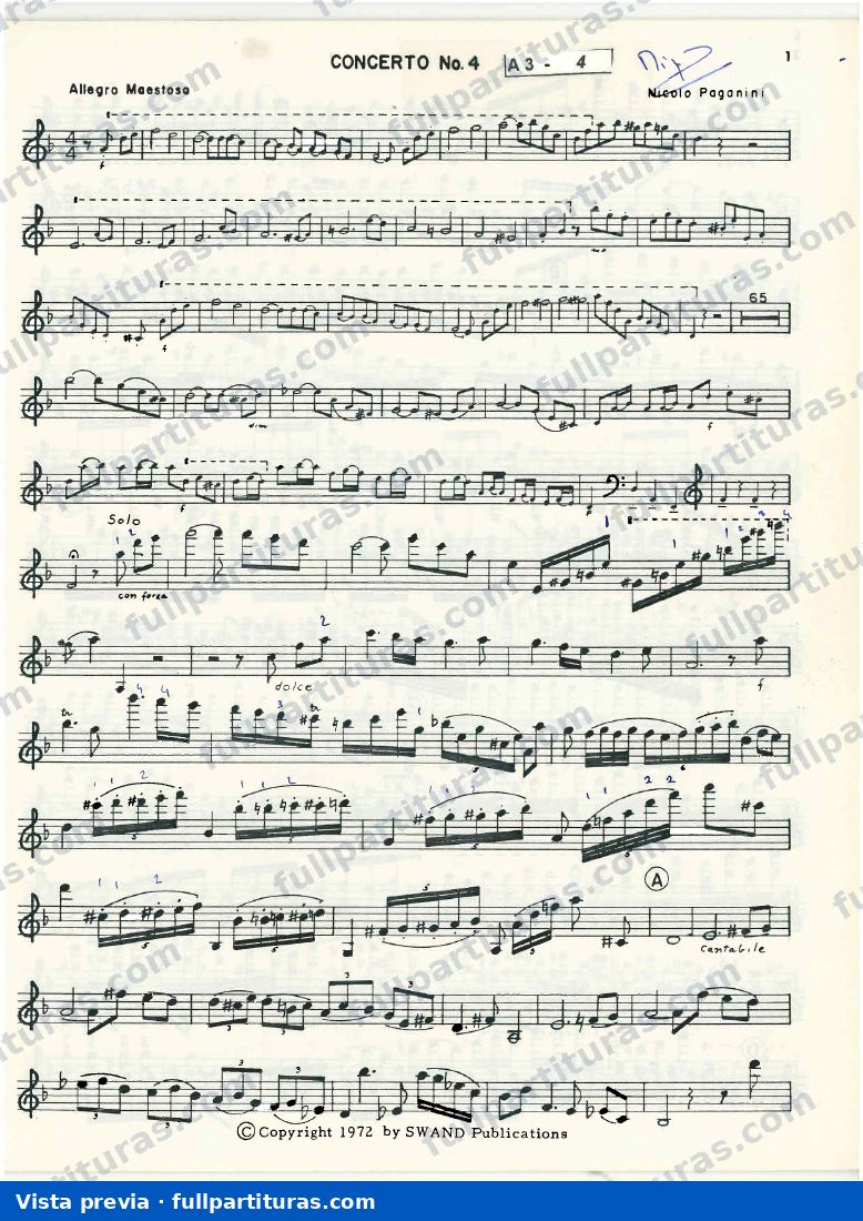 Parte del violín — preview