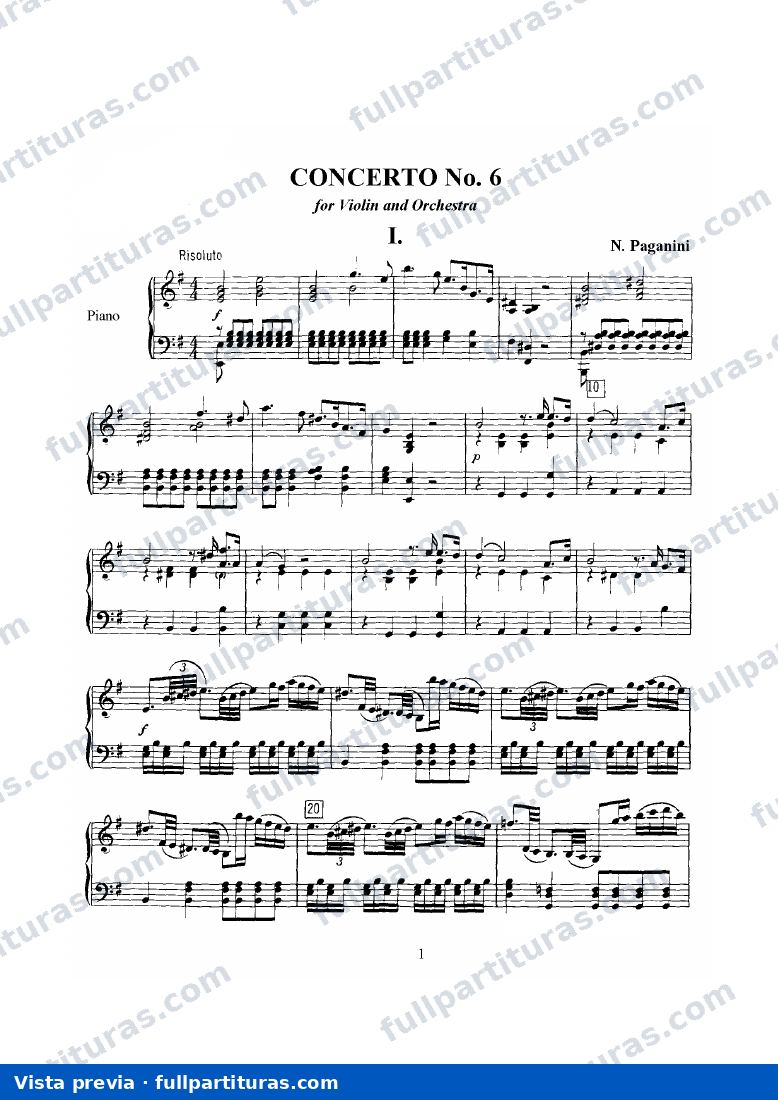 Concierto Nº 6 para Violín y Orquesta — preview