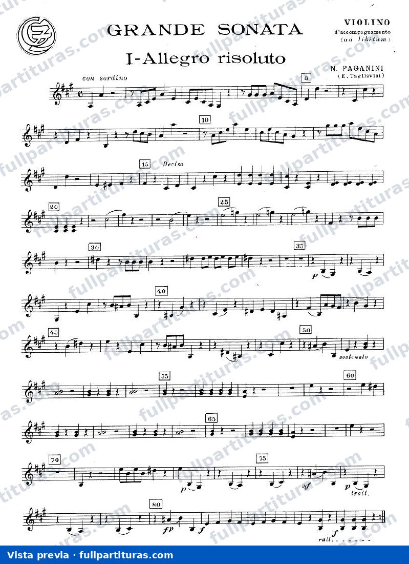 Parte del Violín — preview