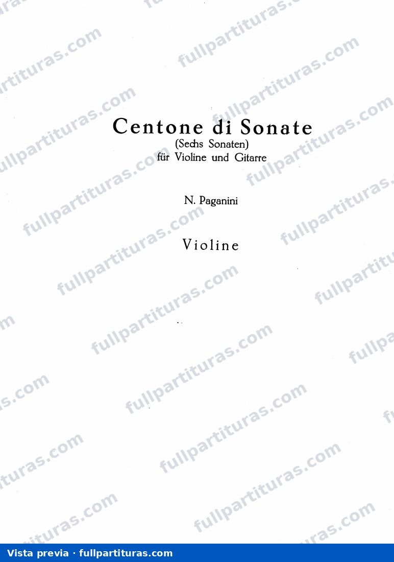 Centone di sonate 6 sonatas para violín y guitarra: Violín — preview