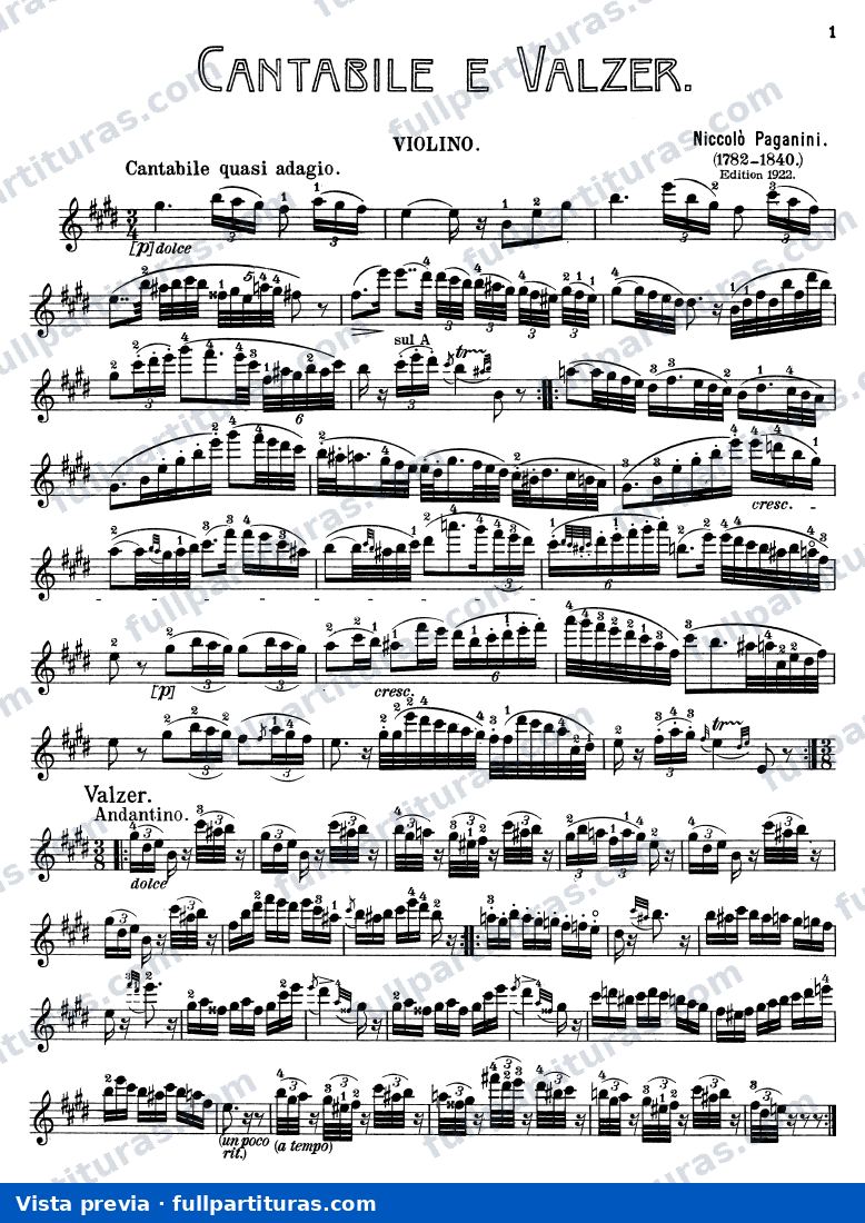 Centone di sonate 6 sonatas para violín y guitarra: Parte del violín — preview