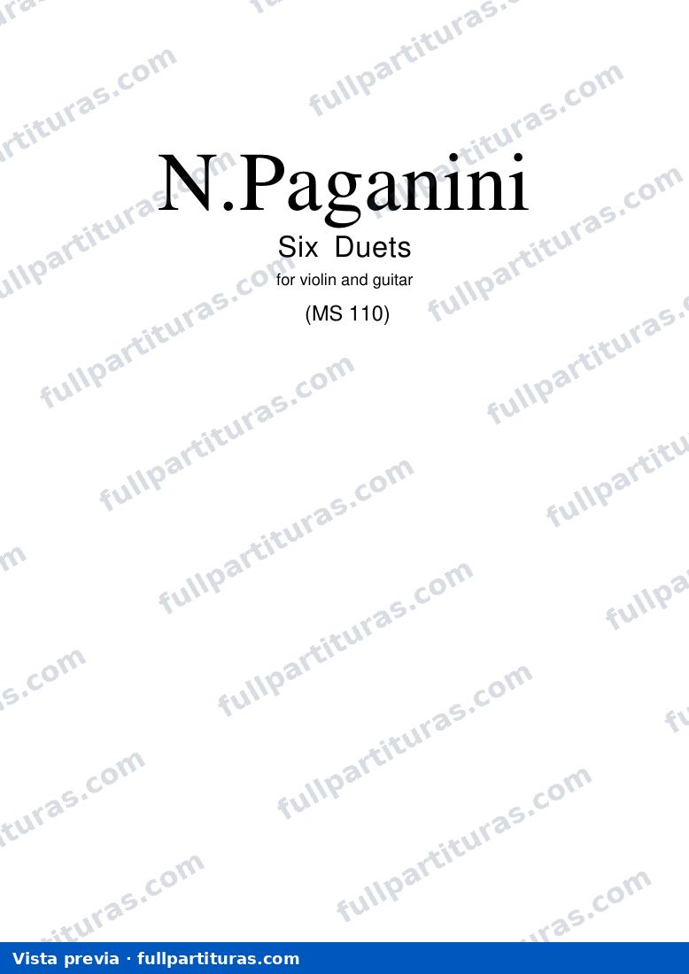 Seis dúos para violín y guitarra M.S. 110 — preview