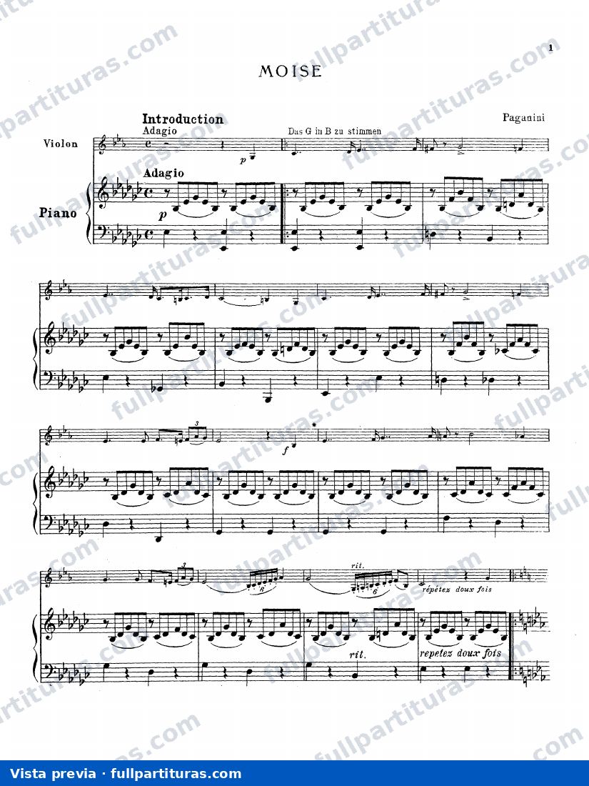 Variaciones sobre el Moisés de Rossini — preview