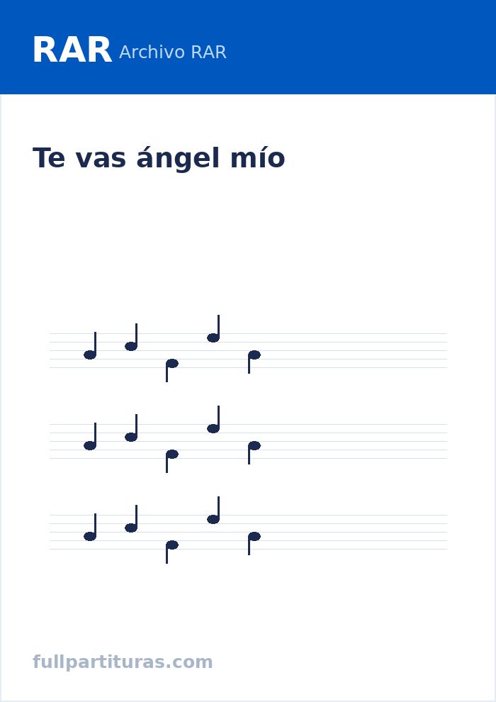 Te vas ángel mío — Vorschau